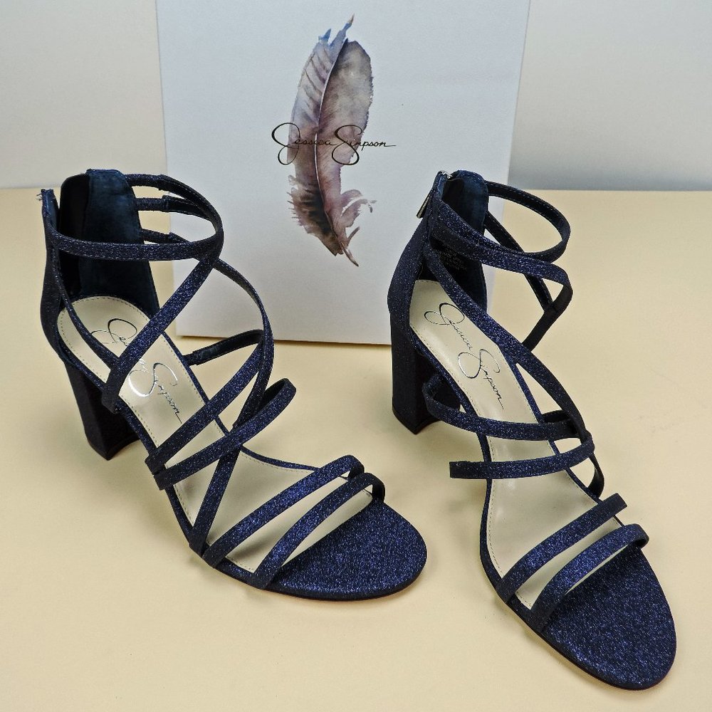 Jessica Simpson Stassey Block Heels Sandals 7.5 M